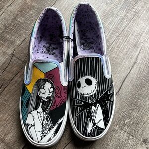 Nightmare Before Christmas canvas slip ons